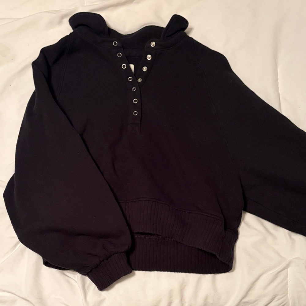 Aerie Black Hoodie Sweatshirt